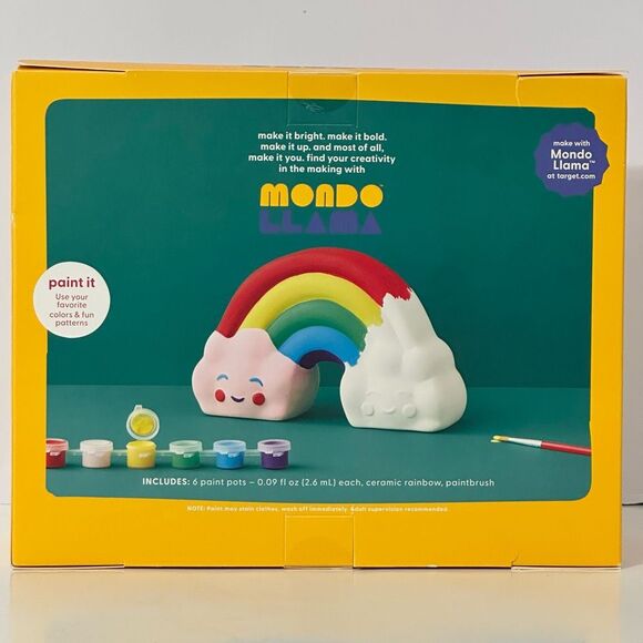 Mondo Llama Ceramic Rainbow Painting Kit - Picture 1 of 14